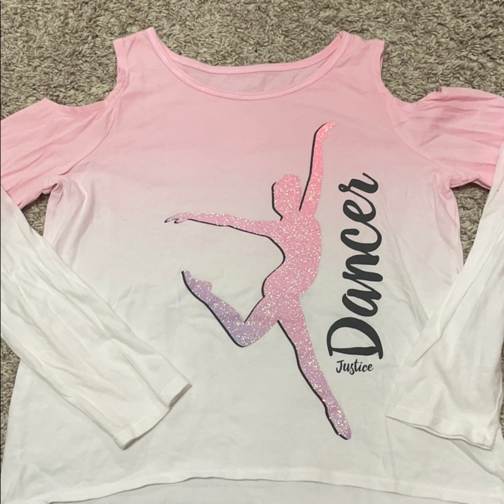 COPY - Justice Dancer Cold-Shoulder Top size 10